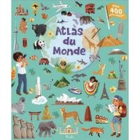 livre d'activité gommettes atlas du monde