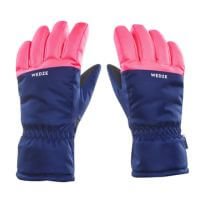 gants de ski pour enfant bleu et rose